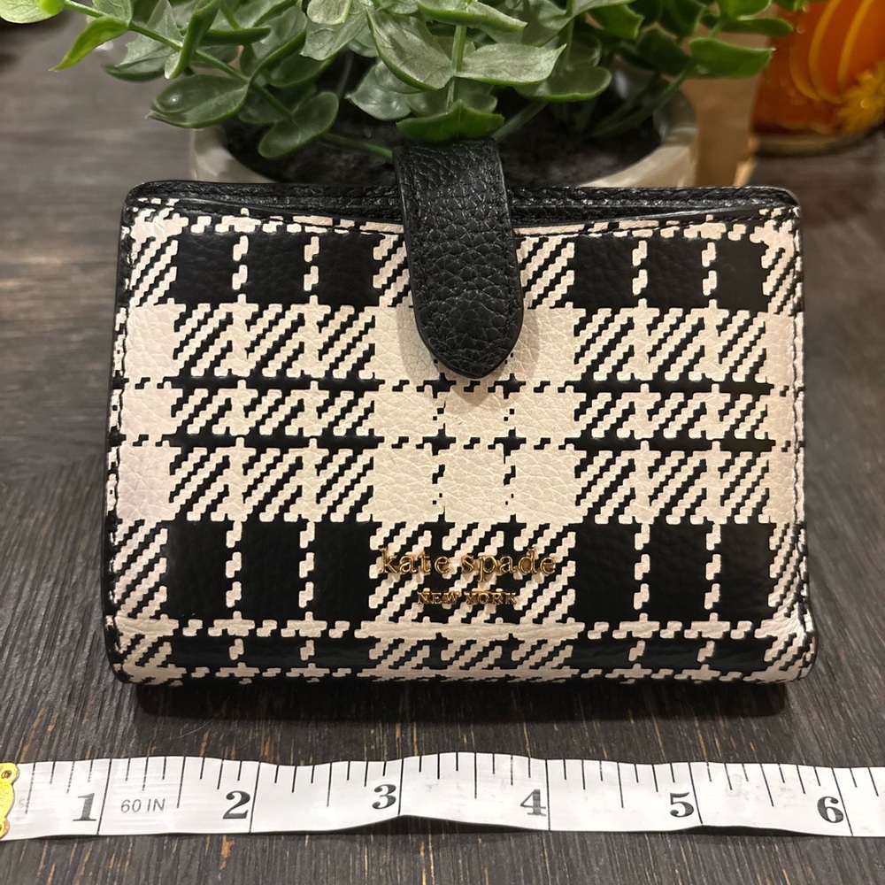 Kate Spade Hudson Posh Plaid Small Bifold Wallet